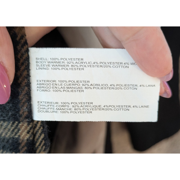 Vintage Nautica Women's Knee-Length Trench Jacket Small Black Hooded Coastal y2k - Picture 12 of 16